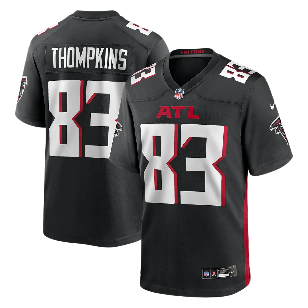 Zennovawear Deven Thompkins Atlanta Falcons Team Game Jersey - Black