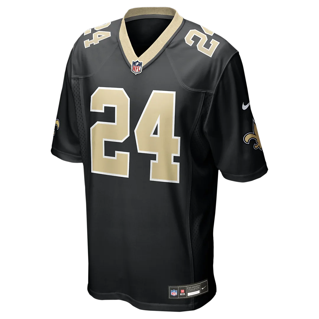 Zennovawear Devin Neal New Orleans Saints Team Game Jersey - Black