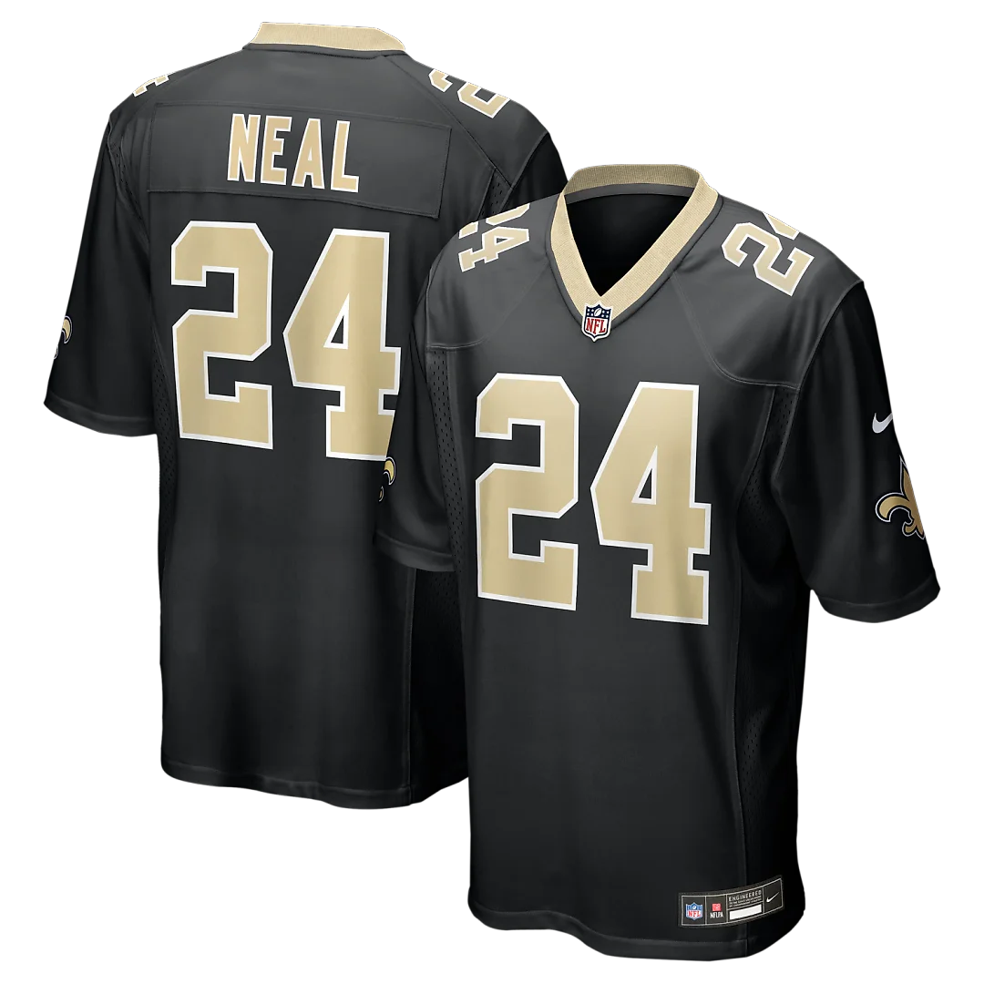 Zennovawear Devin Neal New Orleans Saints Team Game Jersey - Black