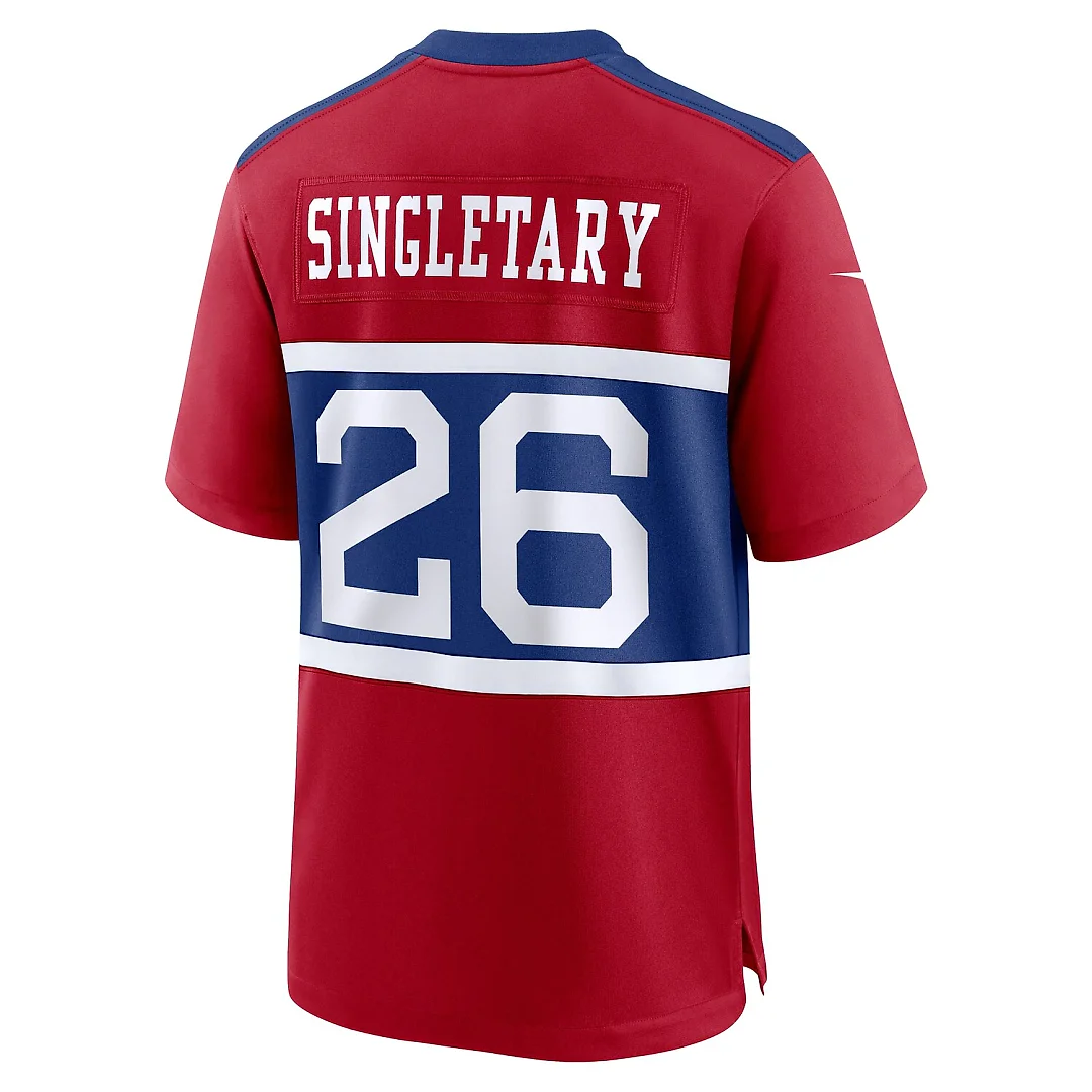 Zennovawear Devin Singletary New York Giants Alternate Player Game Jersey - Century Red