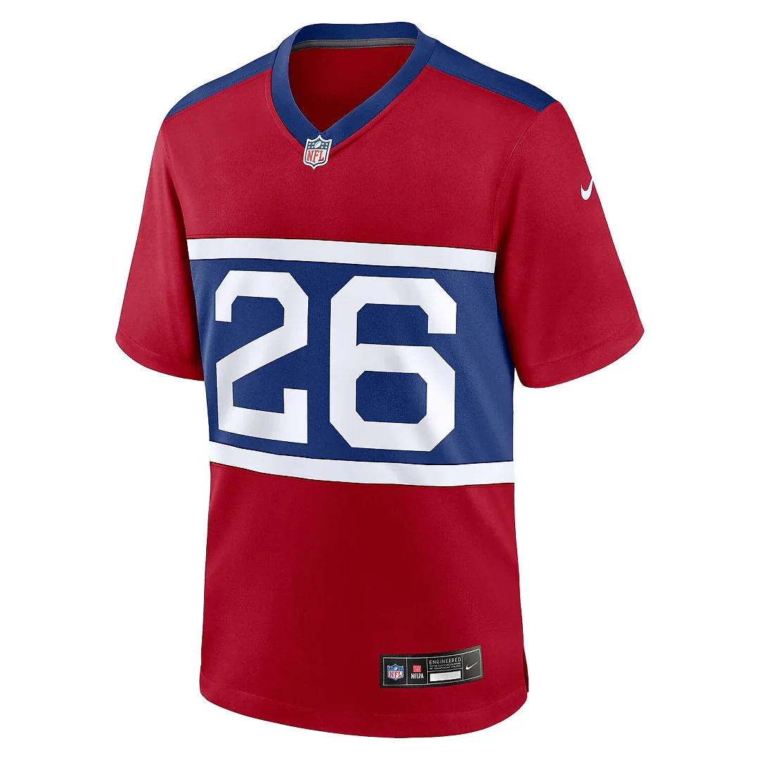 Zennovawear Devin Singletary New York Giants Alternate Player Game Jersey - Century Red