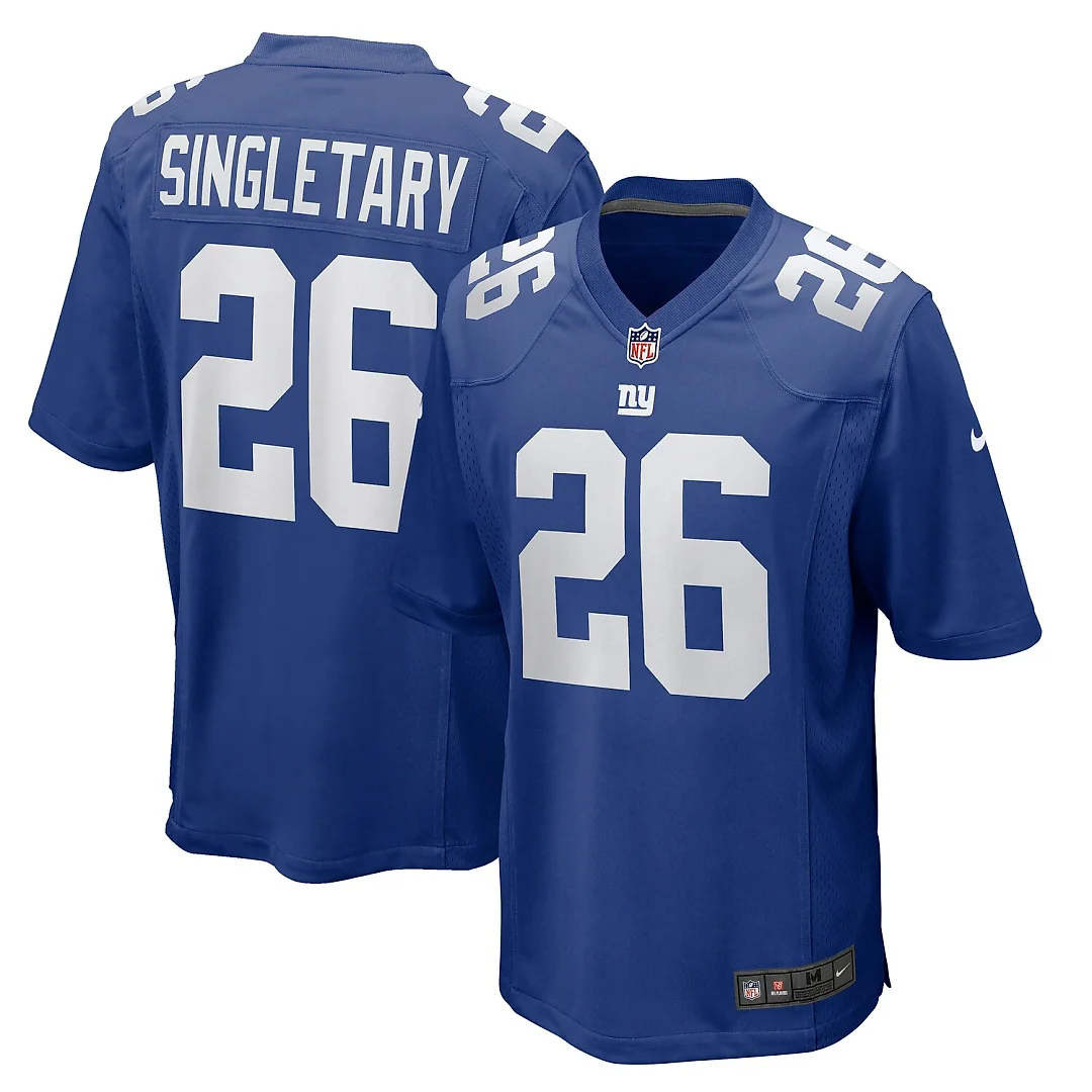 Zennovawear Devin Singletary New York Giants Team Game Jersey - Royal