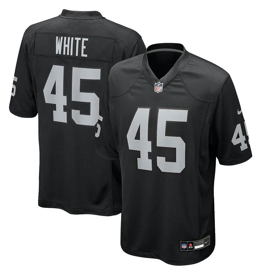 Zennovawear Devin White Las Vegas Raiders Team Game Jersey - Black