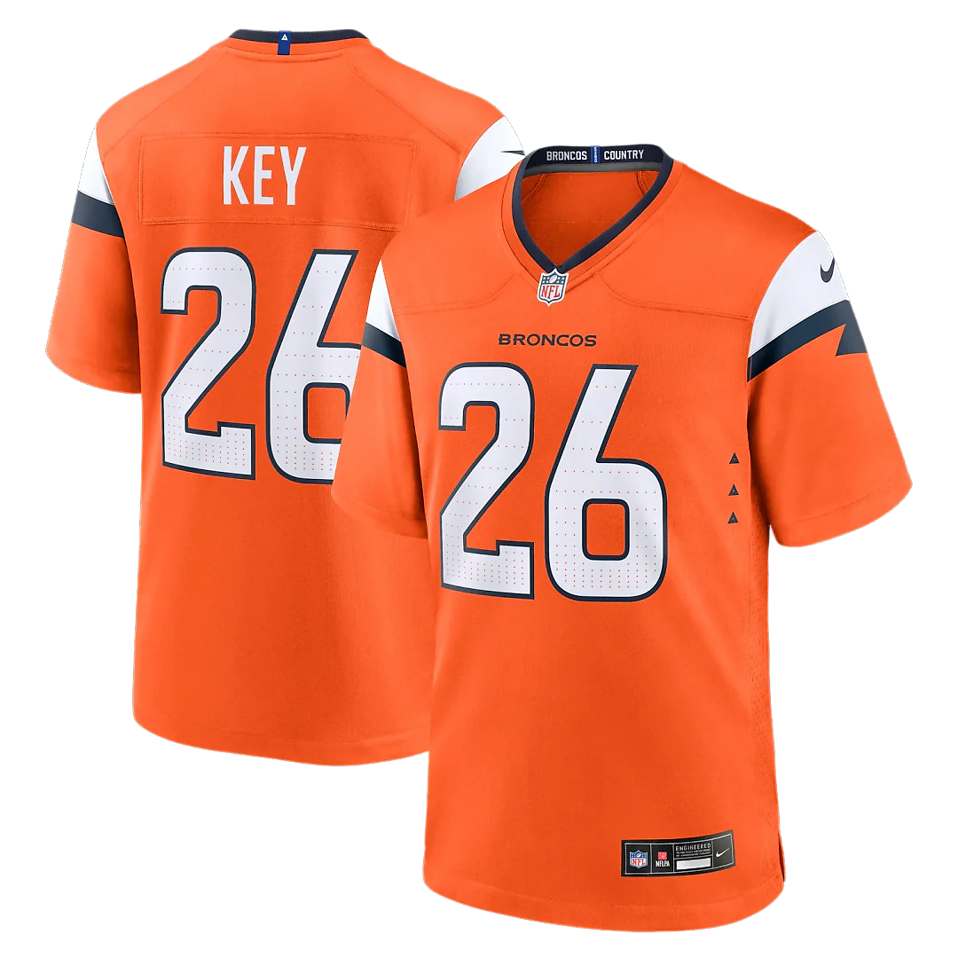 Zennovawear Devon Key Denver Broncos Team Game Jersey - Orange