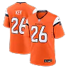 Zennovawear Devon Key Denver Broncos Team Game Jersey - Orange