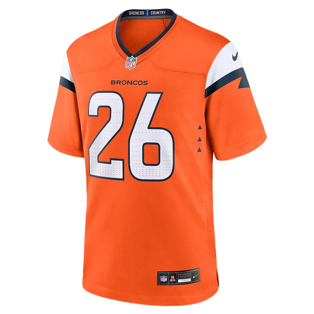 Zennovawear Devon Key Denver Broncos Team Game Jersey - Orange