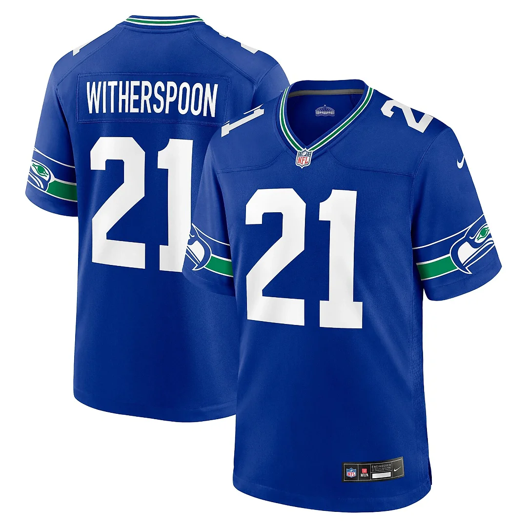 Zennovawear Devon Witherspoon Seattle Seahawks Throwback Player Game Jersey - Royal