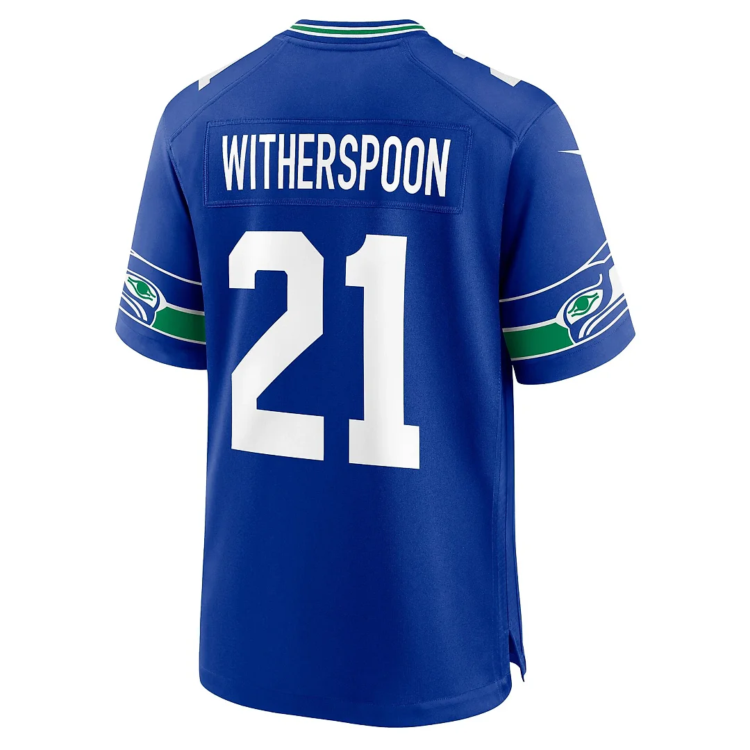 Zennovawear Devon Witherspoon Seattle Seahawks Throwback Player Game Jersey - Royal