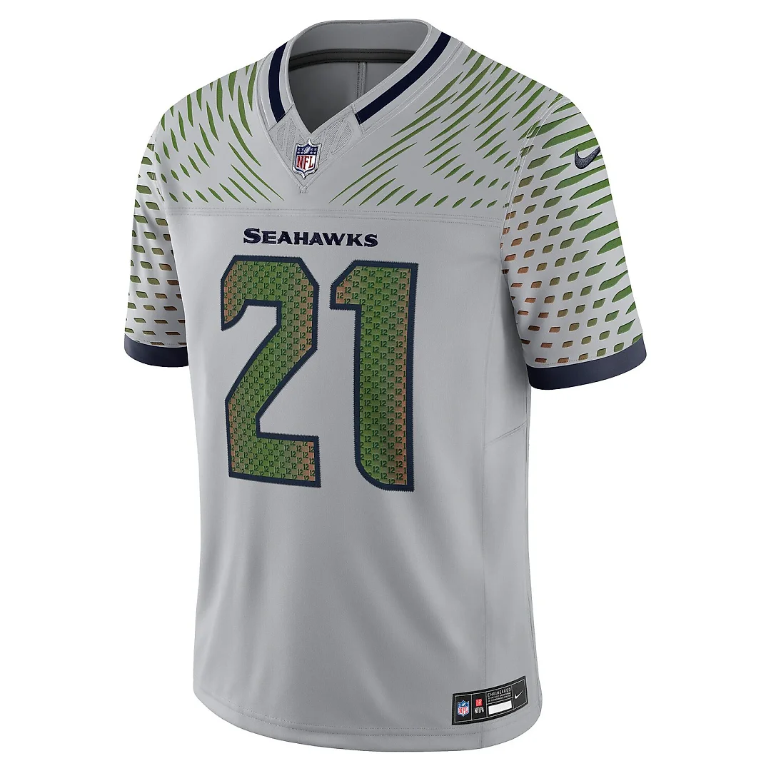 Zennovawear Devon Witherspoon Seattle Seahawks 2025 Rivalries Collection Stitched Limited Jersey - Wolf Gray
