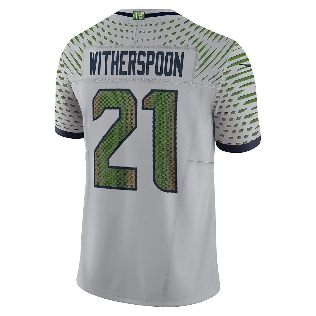 Zennovawear Devon Witherspoon Seattle Seahawks 2025 Rivalries Collection Stitched Limited Jersey - Wolf Gray