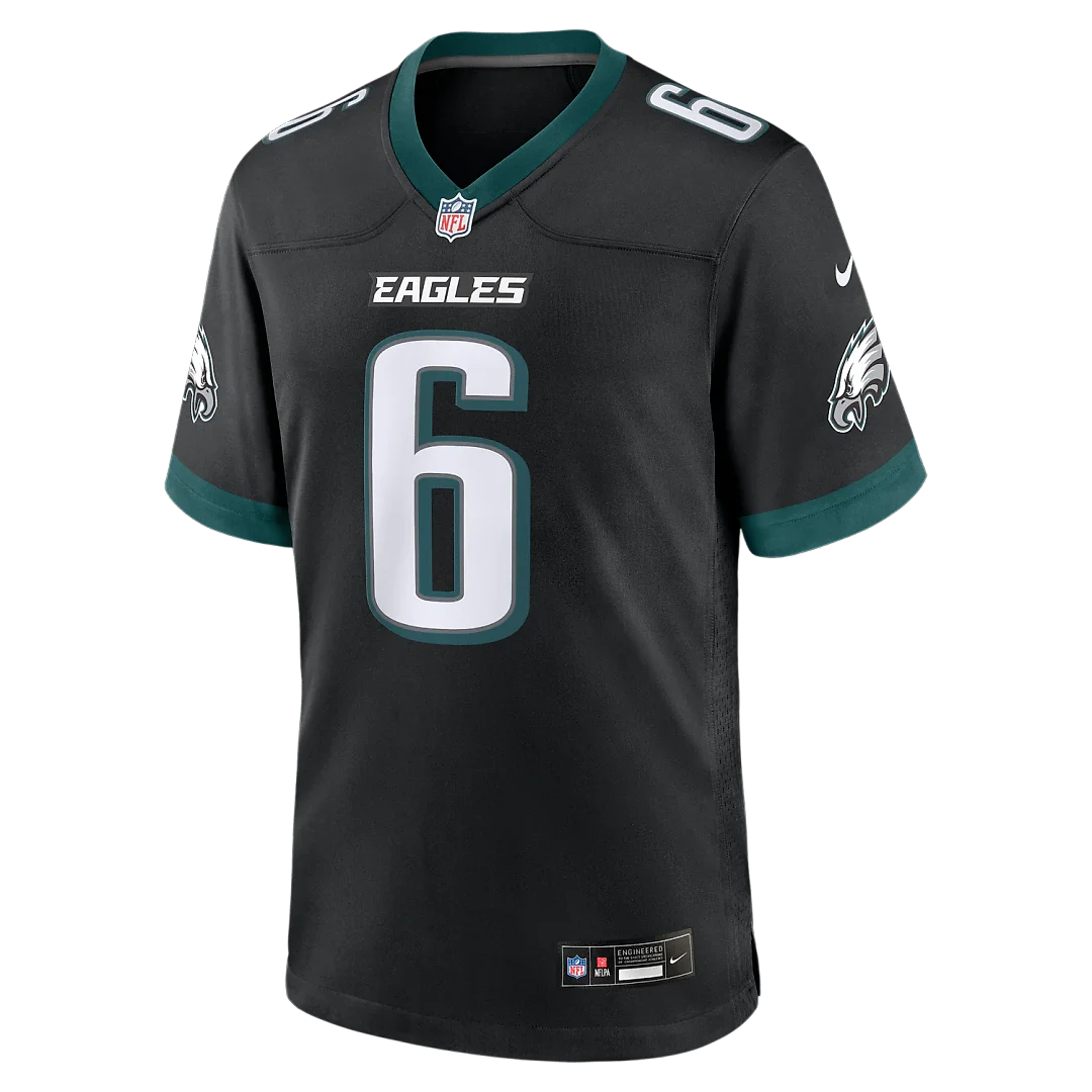 Zennovawear DeVonta Smith Philadelphia Eagles Alternate Game Jersey - Black