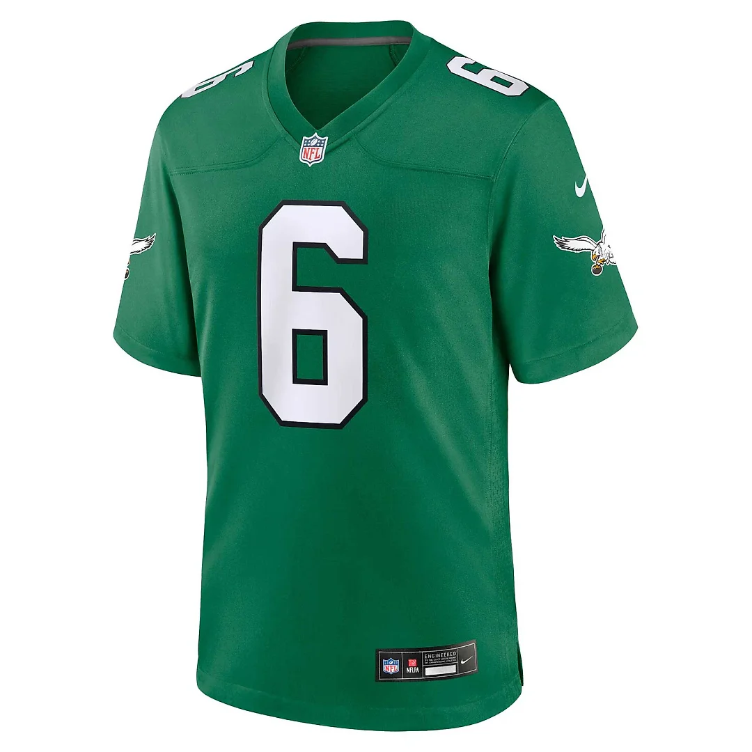 Zennovawear DeVonta Smith Philadelphia Eagles Alternate Game Player Jersey - Kelly Green