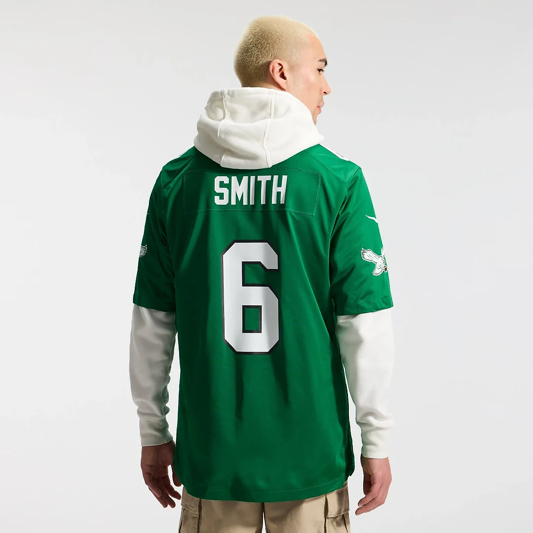Zennovawear DeVonta Smith Philadelphia Eagles Alternate Game Player Jersey - Kelly Green