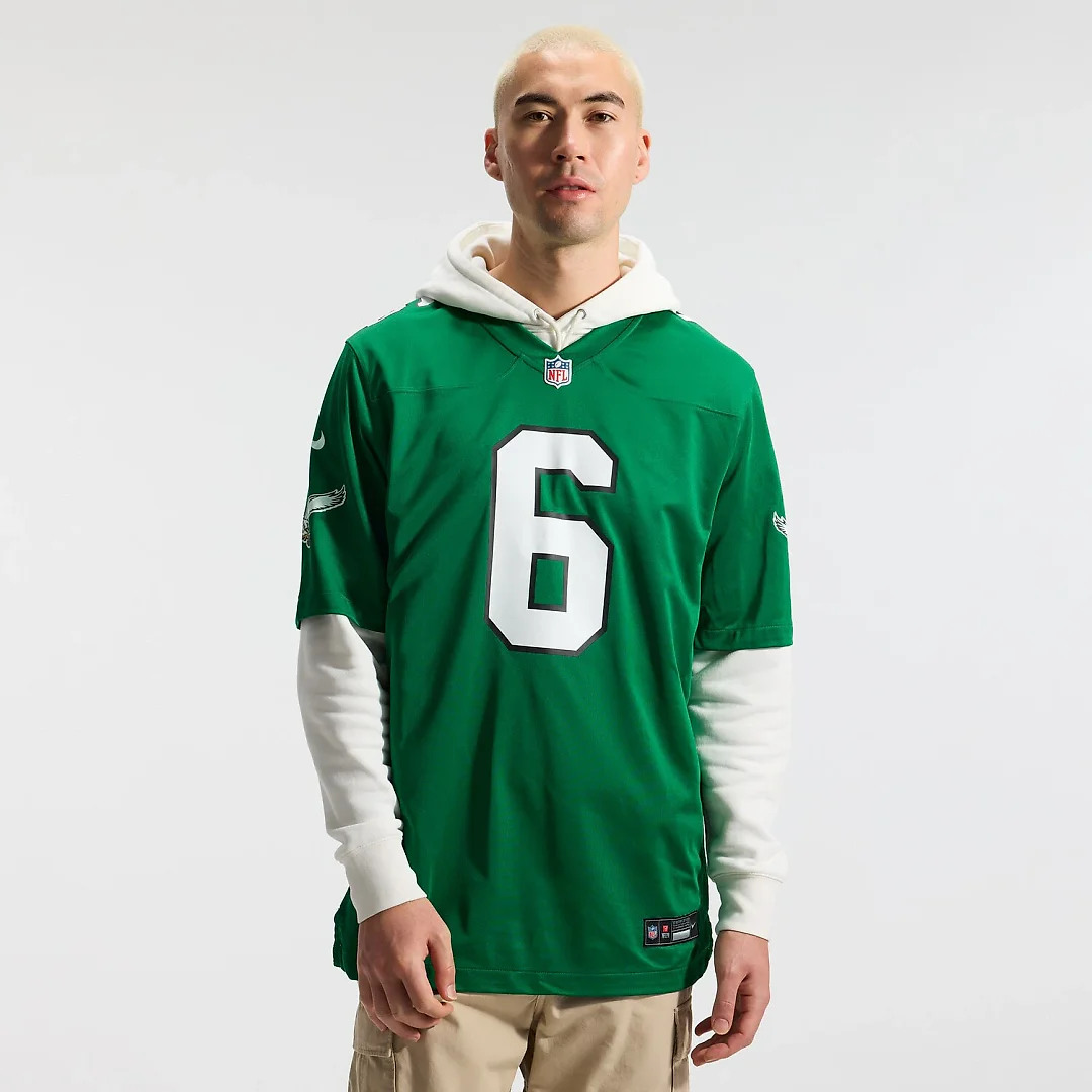 Zennovawear DeVonta Smith Philadelphia Eagles Alternate Game Player Jersey - Kelly Green