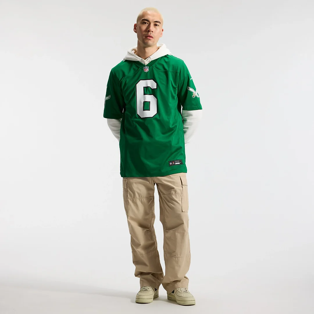 Zennovawear DeVonta Smith Philadelphia Eagles Alternate Game Player Jersey - Kelly Green