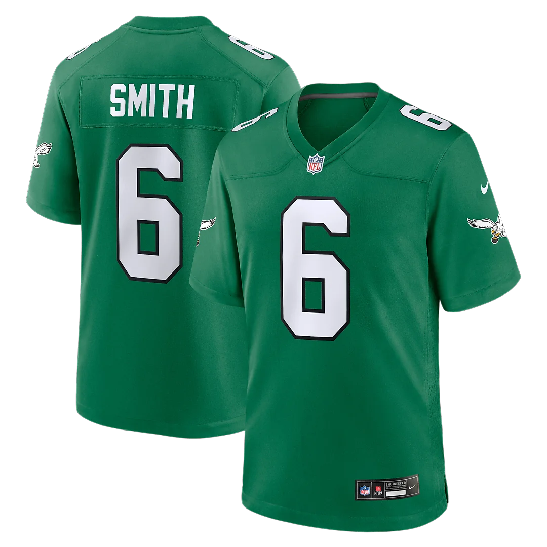 Zennovawear DeVonta Smith Philadelphia Eagles Alternate Game Player Jersey - Kelly Green