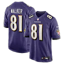 Zennovawear Devontez Walker Baltimore Ravens Team Game Jersey - Purple