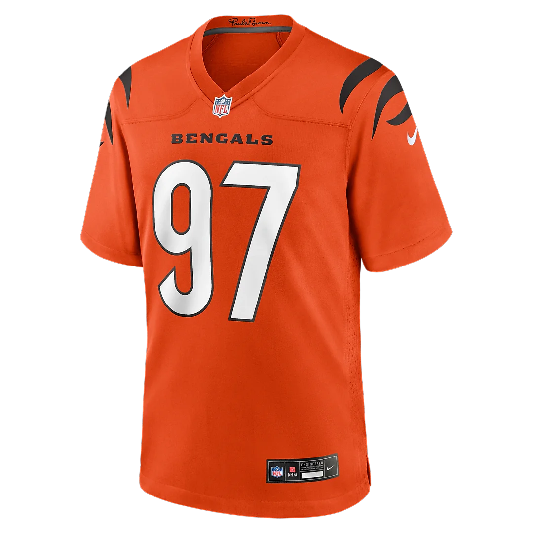 Zennovawear Dexter Lawrence II Cincinnati Bengals Game Jersey - Orange