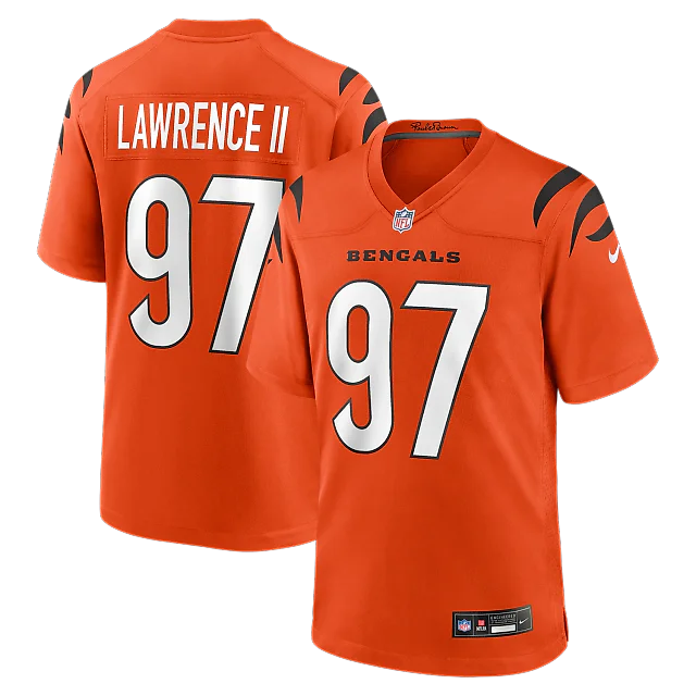 Zennovawear Dexter Lawrence II Cincinnati Bengals Game Jersey - Orange