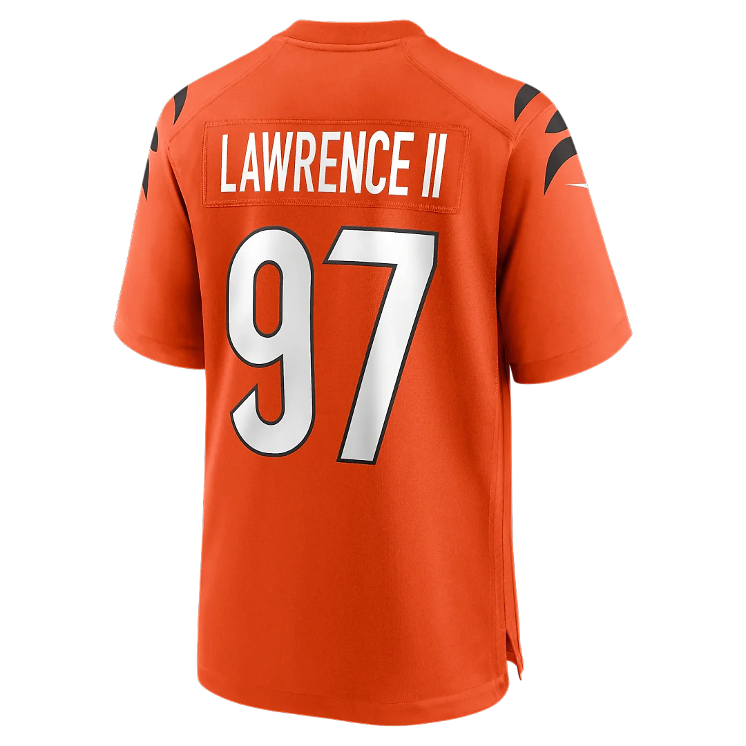 Zennovawear Dexter Lawrence II Cincinnati Bengals Game Jersey - Orange