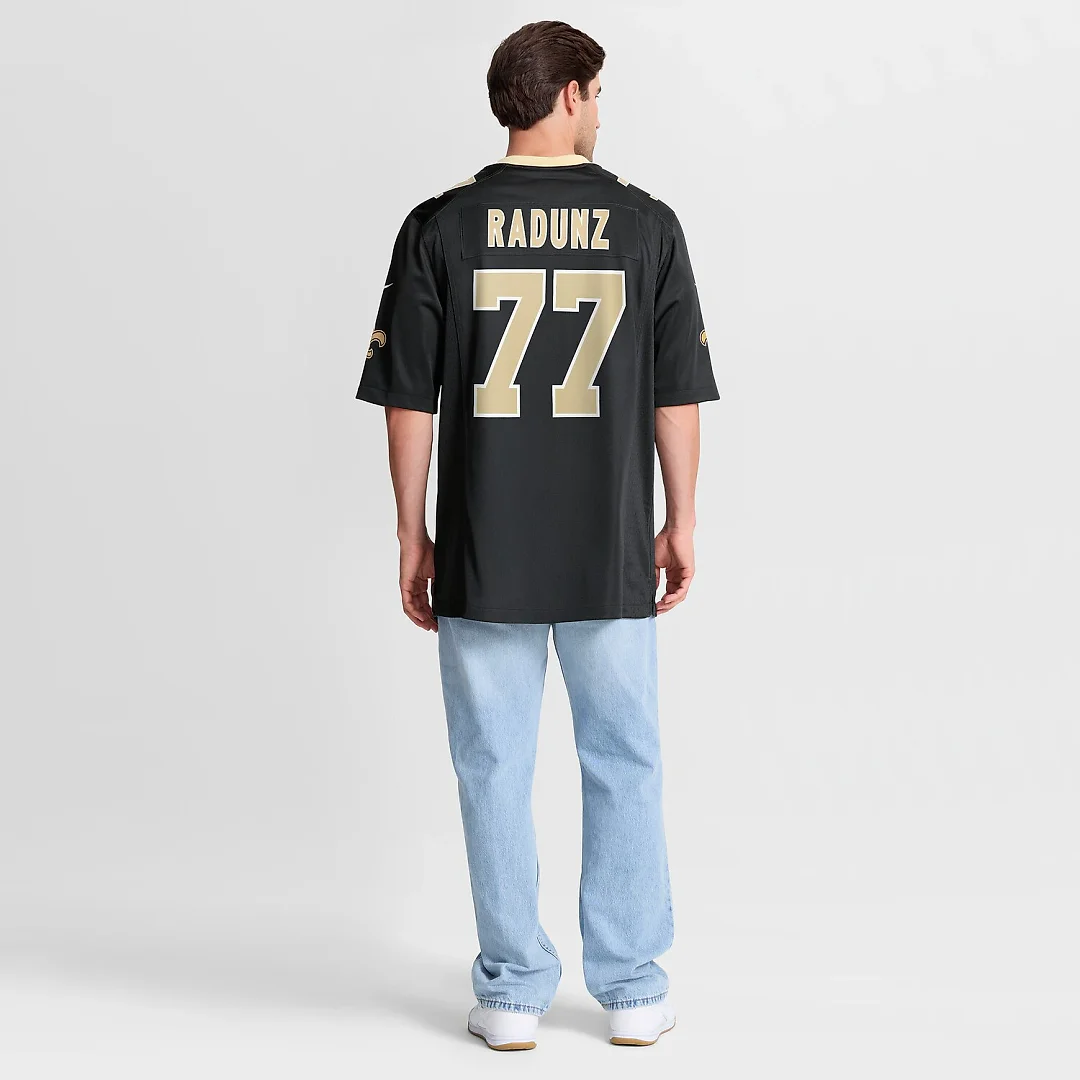 Zennovawear Dillon Radunz New Orleans Saints Team Game Jersey - Black