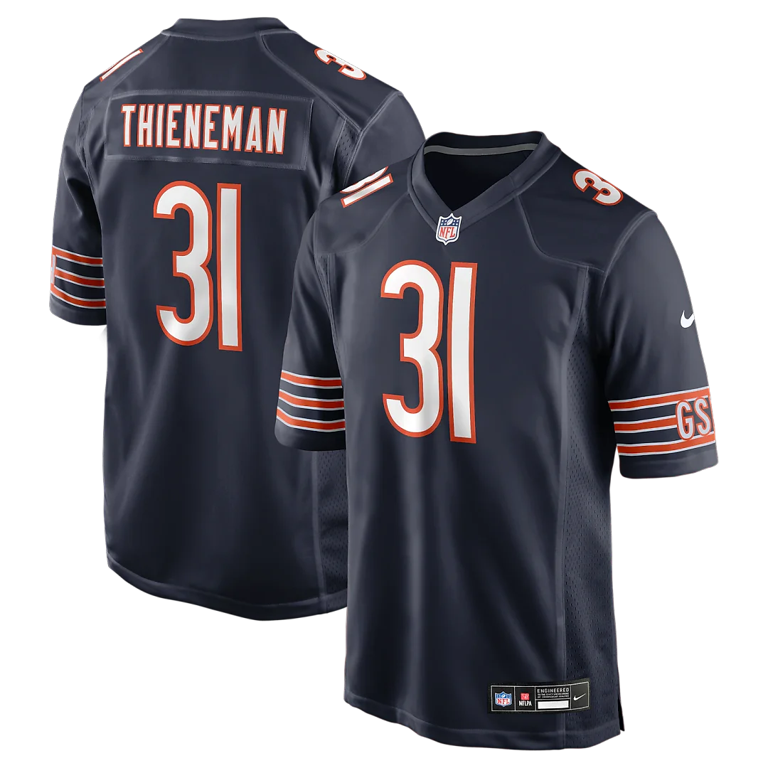 Zennovawear Dillon Thieneman Chicago Bears 2026 NFL Draft First Round Pick No. 25 Team Game Jersey - Navy