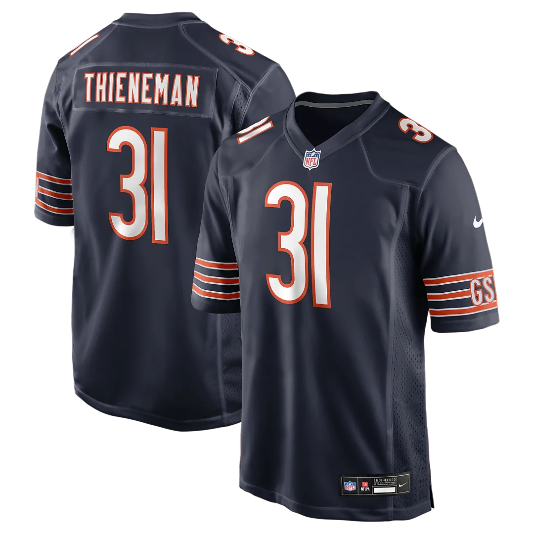 Zennovawear Dillon Thieneman Chicago Bears 2026 NFL Draft First Round Pick No. 25 Team Game Jersey - Navy