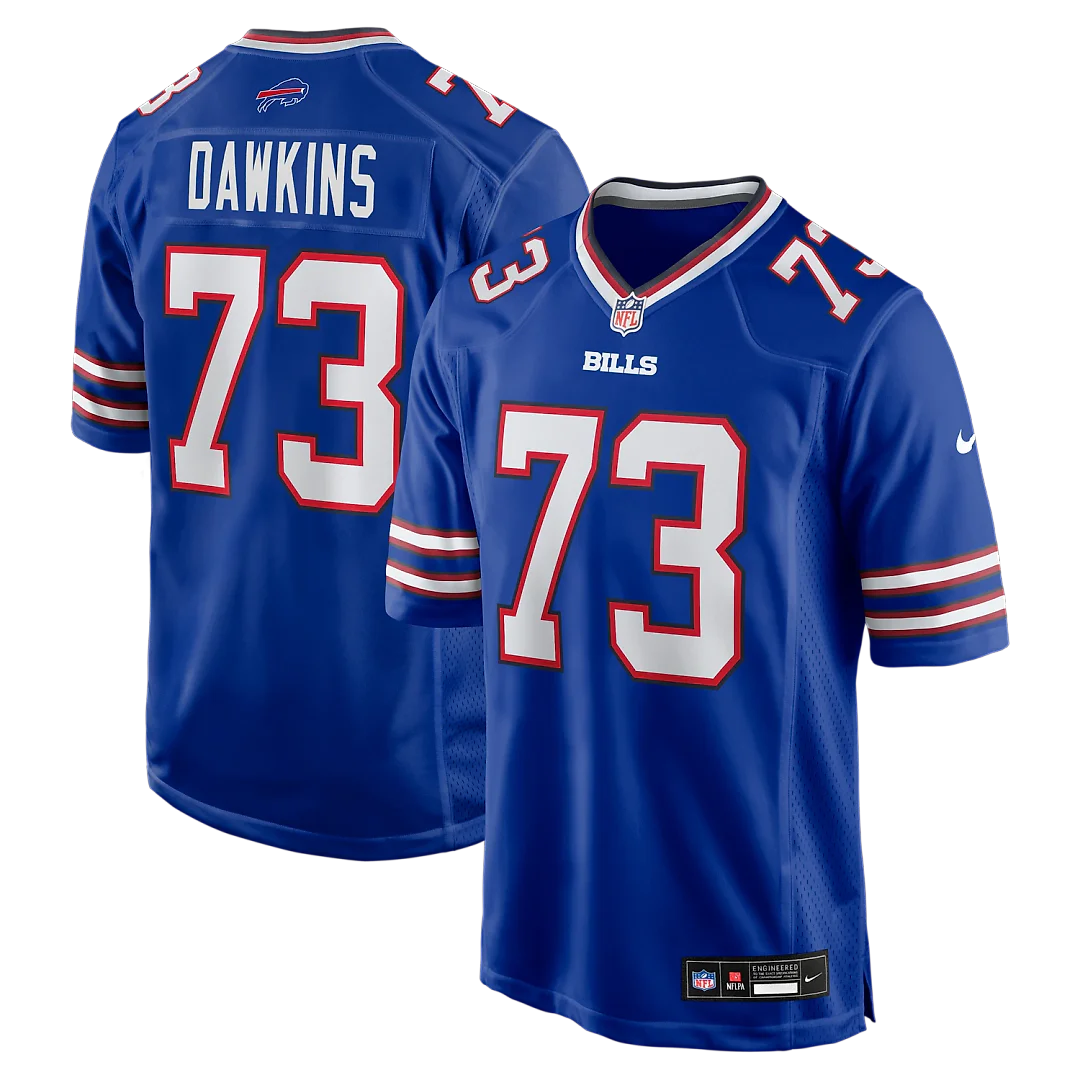 Zennovawear Dion Dawkins Buffalo Bills Game Player Jersey - Royal