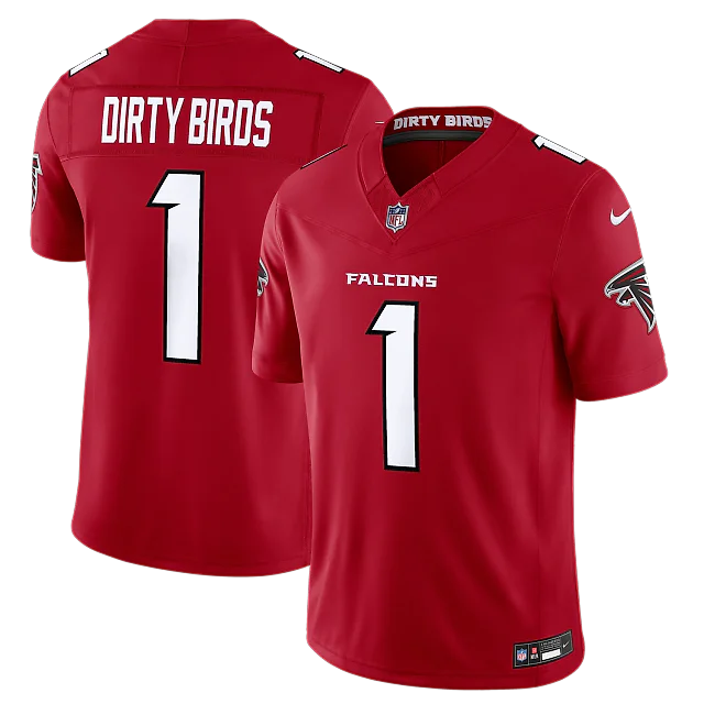 Zennovawear Dirty Birds Atlanta Falcons Team Vapor FUSE. Stitched Limited Jersey - Red