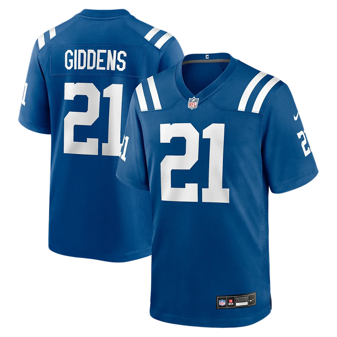Zennovawear DJ Giddens Indianapolis Colts Team Game Jersey - Royal
