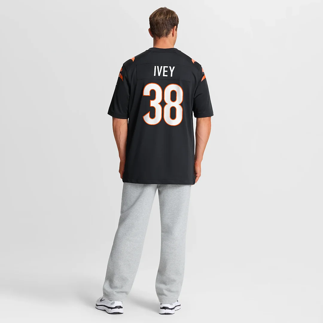 Zennovawear DJ Ivey Cincinnati Bengals Team Game Jersey - Black