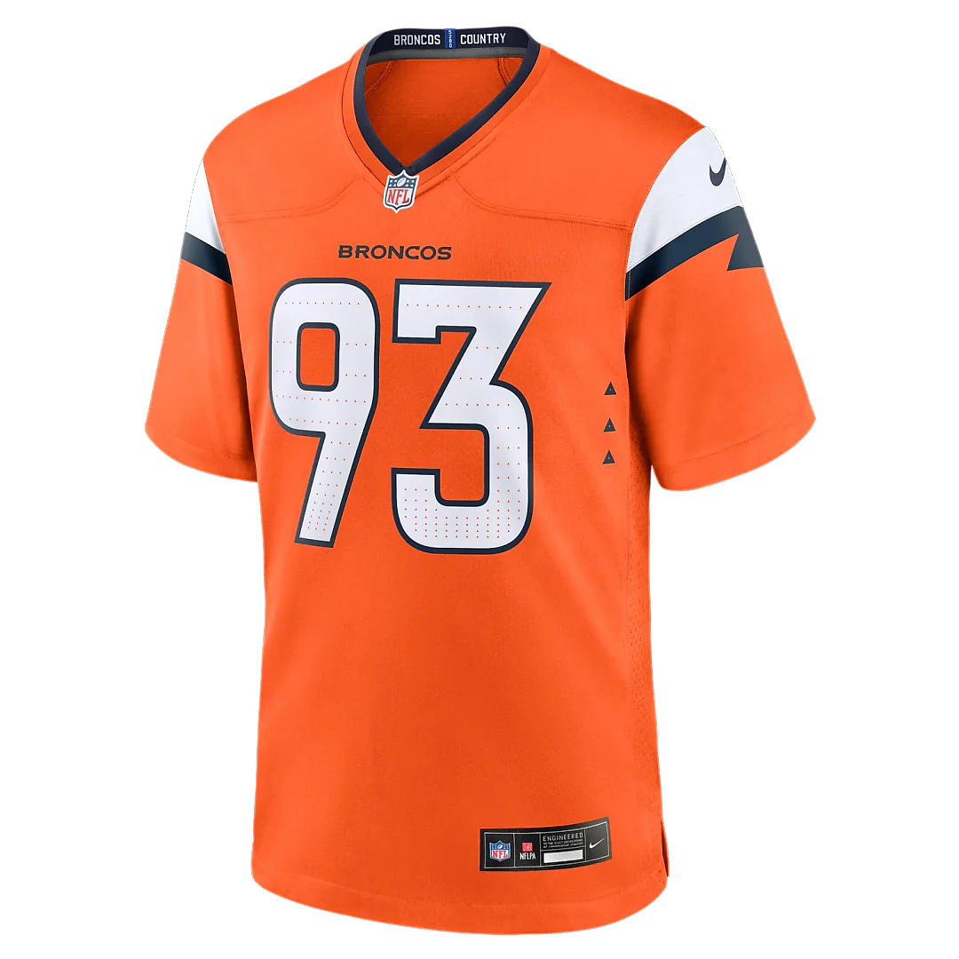 Zennovawear D.J. Jones Denver Broncos Team Game Jersey - Orange
