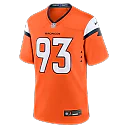 Zennovawear D.J. Jones Denver Broncos Team Game Jersey - Orange