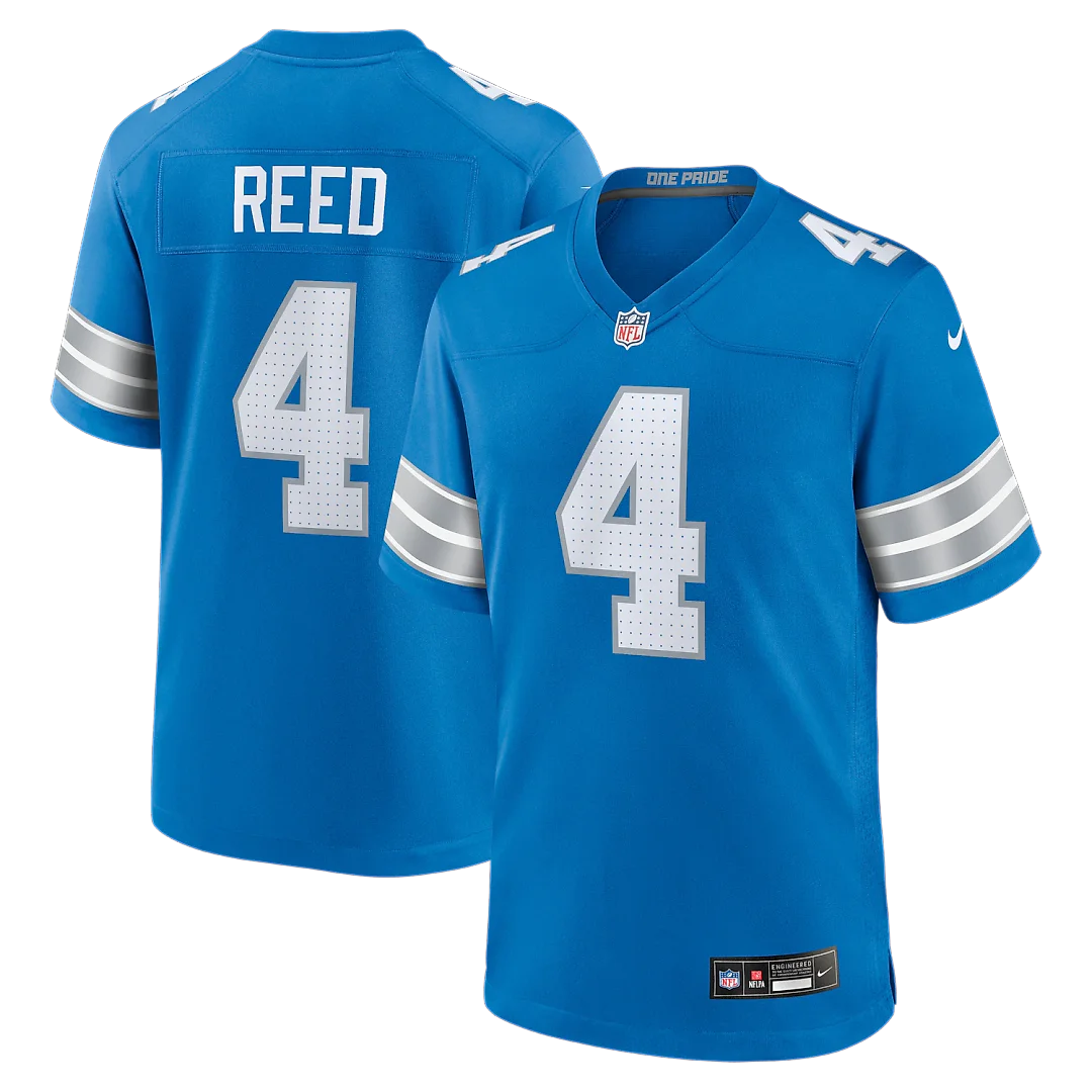 Zennovawear D.J. Reed Detroit Lions Team Game Jersey - Blue