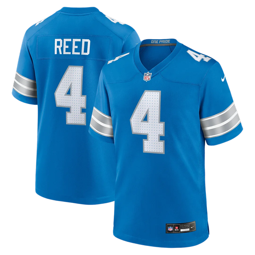 Zennovawear D.J. Reed Detroit Lions Team Game Jersey - Blue