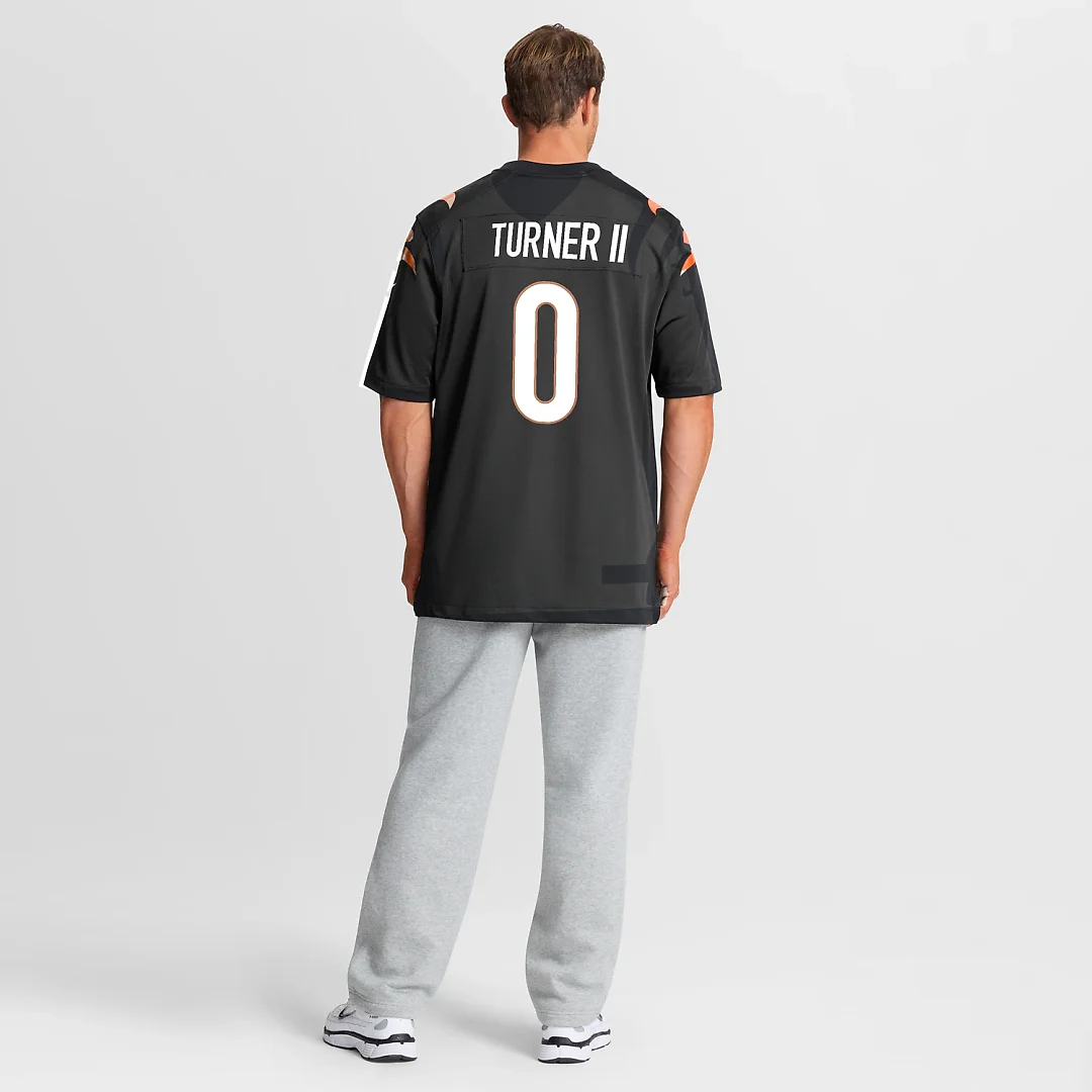 Zennovawear DJ Turner II Cincinnati Bengals Team Game Jersey - Black