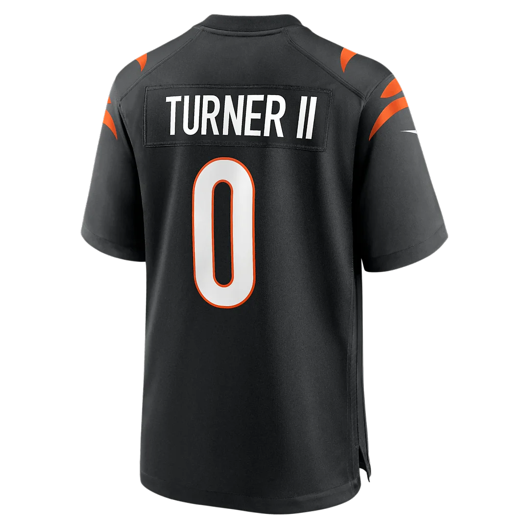 Zennovawear DJ Turner II Cincinnati Bengals Team Game Jersey - Black