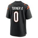 Zennovawear DJ Turner II Cincinnati Bengals Team Game Jersey - Black