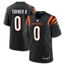 Zennovawear DJ Turner II Cincinnati Bengals Team Game Jersey - Black