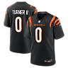 Zennovawear DJ Turner II Cincinnati Bengals Team Game Jersey - Black