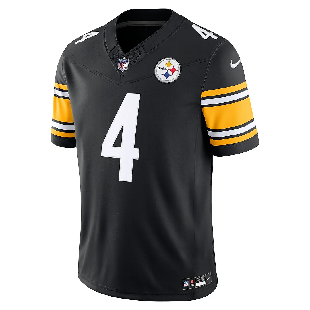 Zennovawear DK Metcalf Pittsburgh Steelers Team Vapor FUSE. Stitched Limited Jersey - Black