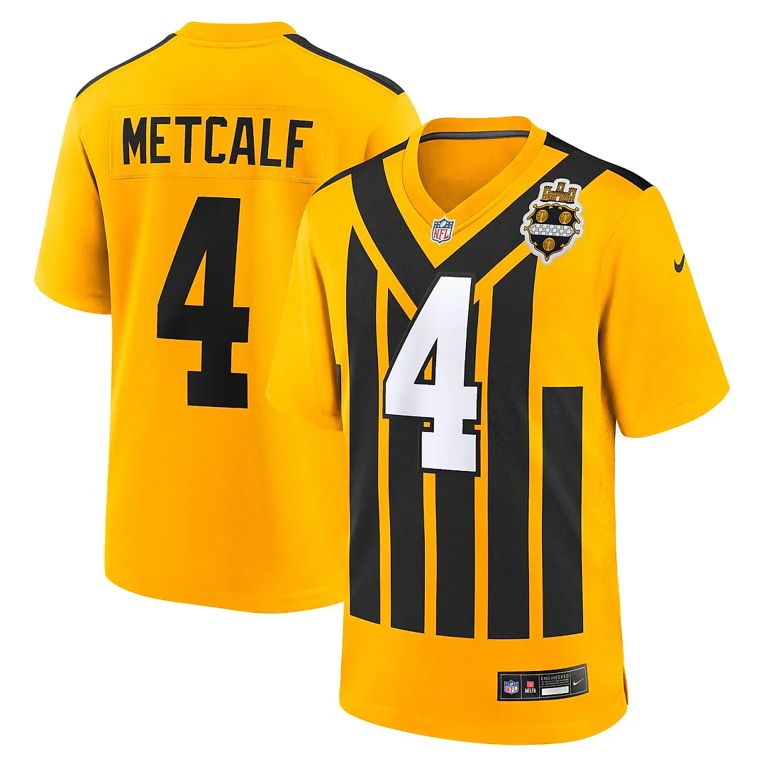 Zennovawear DK Metcalf Pittsburgh Steelers Alternate 1933 Throwback Game Jersey - Gold
