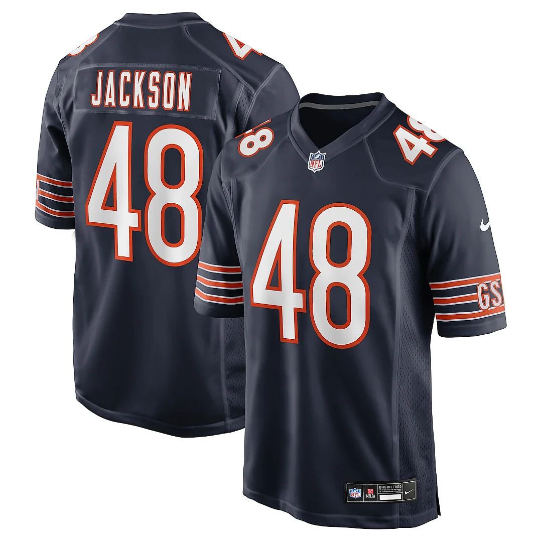 Zennovawear D'Marco Jackson Chicago Bears Team Game Jersey - Navy