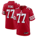 Zennovawear Dominick Puni San Francisco 49ers Team Game Jersey - Scarlet