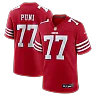 Zennovawear Dominick Puni San Francisco 49ers Team Game Jersey - Scarlet