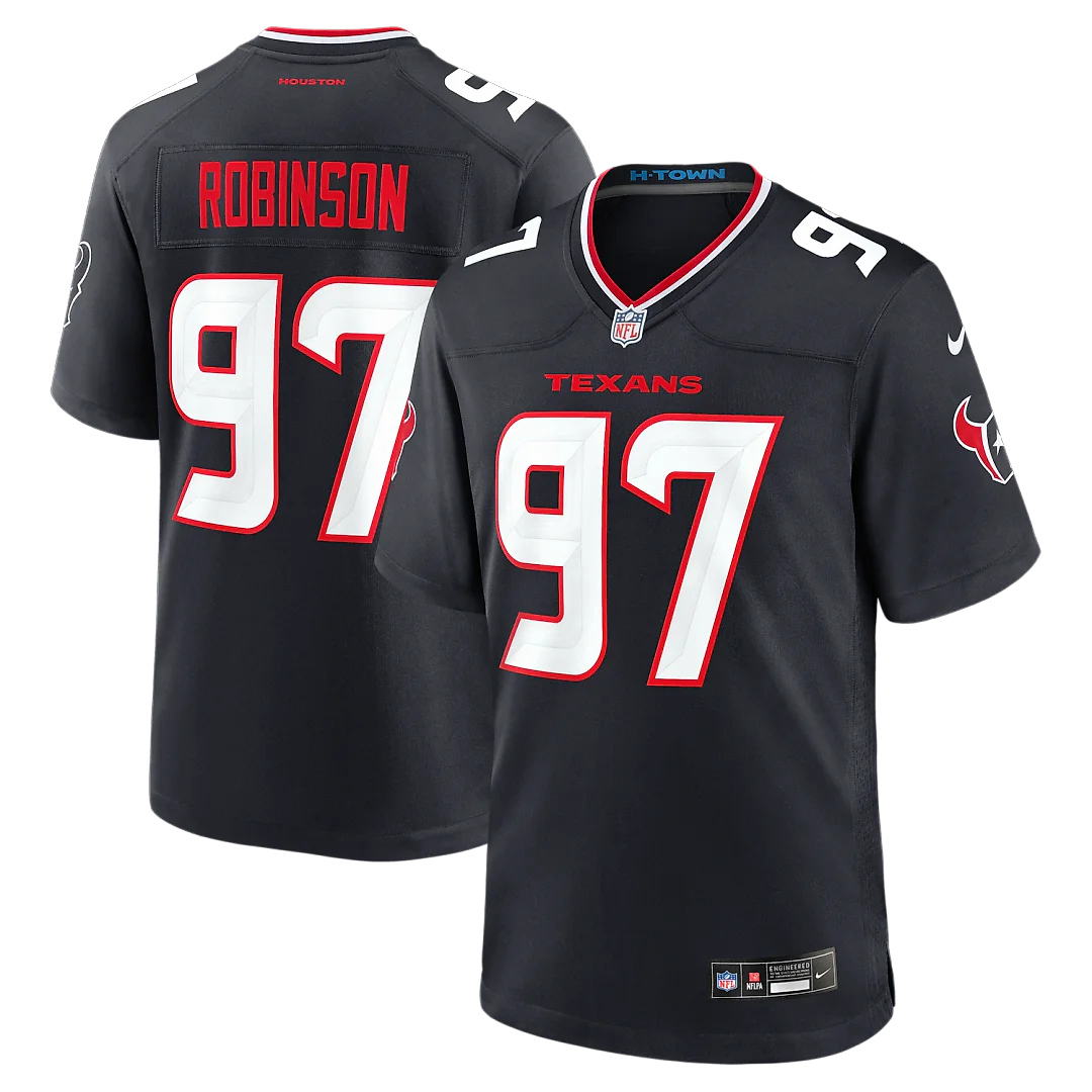 Zennovawear Dominique Robinson Houston Texans Team Game Jersey - Navy