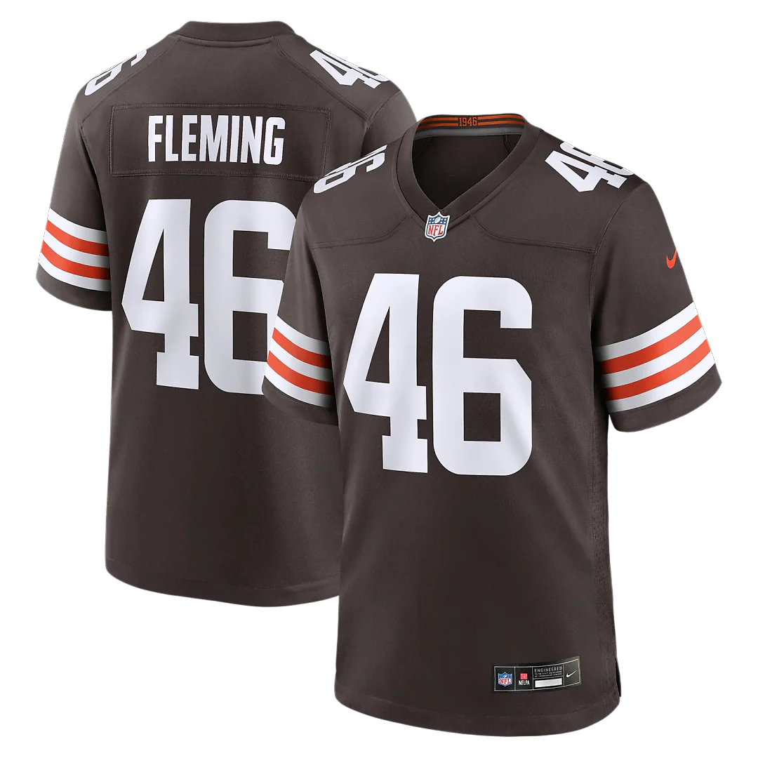 Zennovawear Don Fleming Cleveland Browns Retired Player Jersey - Brown