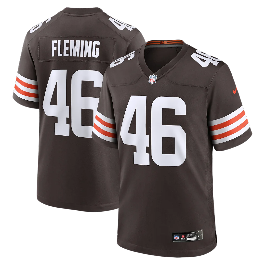 Zennovawear Don Fleming Cleveland Browns Retired Player Jersey - Brown