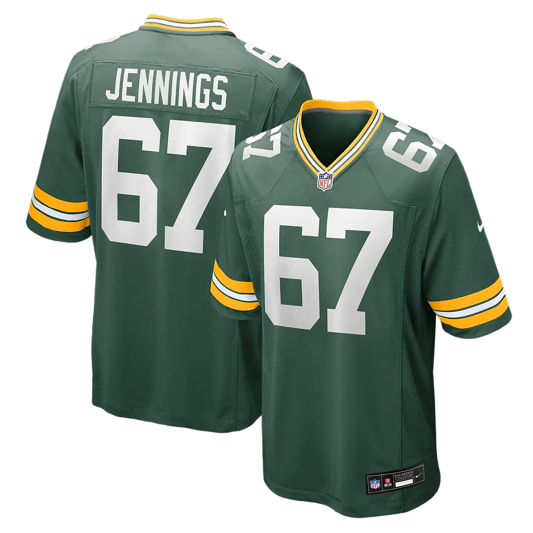 Zennovawear Donovan Jennings Green Bay Packers Team Game Jersey - Green