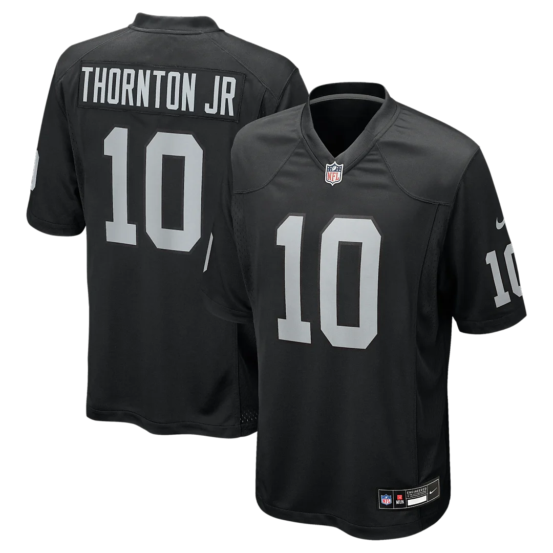 Zennovawear Dont'e Thornton Jr. Las Vegas Raiders Team Game Jersey - Black